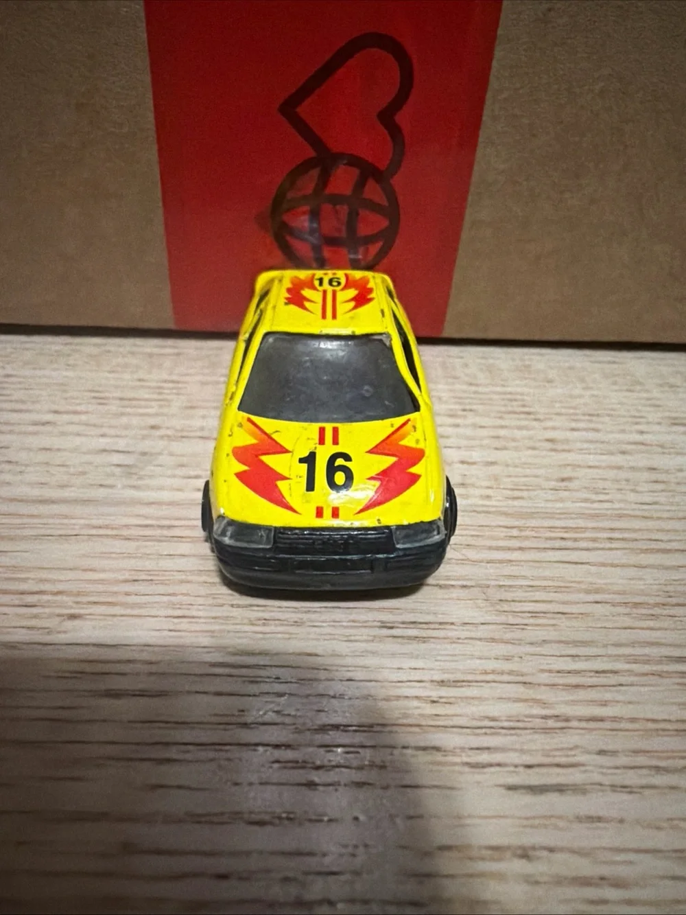 Vintage Yat Ming 816 Audi 80 Coupe 3 Diecast 1/64 Scale Toy Car Yellow